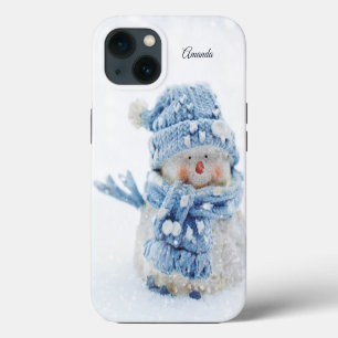 Photo of a Cute Snowman in Winter - Christmas iPhone 13 Case