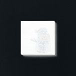 Photo of a Cute Snowman in Winter - Christmas Post-it Notes<br><div class="desc">Sticky notes with a cute photograph of a little snowman. Standing outside in the winter with snow falling all around. This cute little guy is dressed up in blue knitted hat and scarf.  With a semi-transparent overlay so the image is faded and you can easily write over top.</div>