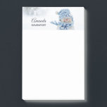 Photo of a Cute Snowman in Winter - Christmas Post-it Notes<br><div class="desc">Sticky notes with a cute photograph of a little snowman. Standing outside in the winter with snow falling all around. This cute little guy is dressed up in blue knitted hat and scarf.</div>