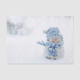Photo of a Cute Snowman in Winter - Christmas Tissue Paper