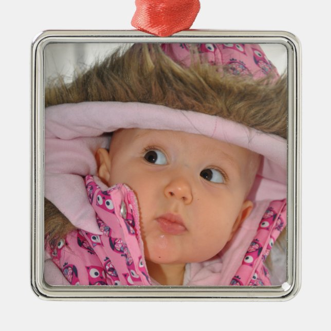 Photo of a little girl metal tree decoration (Front)