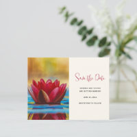 Photo of a Lotus Flower in a Pond Save the Date