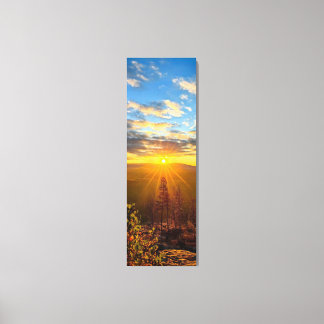 photo of a mountainous autumn forest, mountains, p canvas print