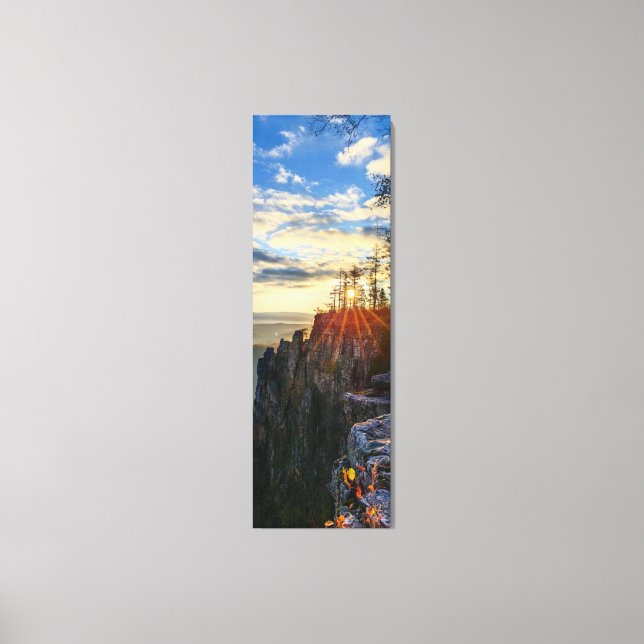 photo of a mountainous autumn forest, mountains, p canvas print (Front)