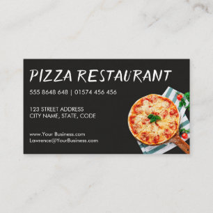 Photo of a Pizza on board - Business Card