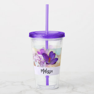 Photo of a Pretty Purple Spring Crocus Acrylic Tumbler
