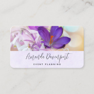 Photo of a Pretty Purple Spring Crocus Business Card