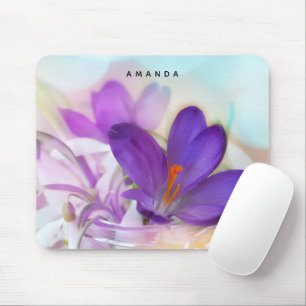 Photo of a Pretty Purple Spring Crocus Mouse Mat