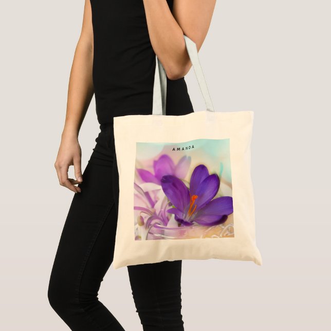 Photo of a Pretty Purple Spring Crocus Tote Bag (Front (Product))