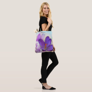 Photo of a Pretty Purple Spring Crocus Tote Bag