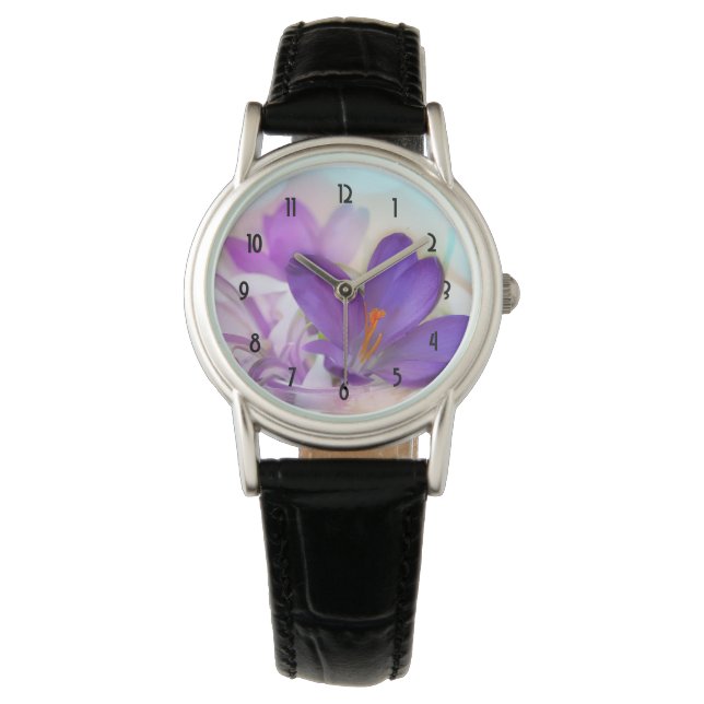 Photo of a Pretty Purple Spring Crocus Watch (Front)