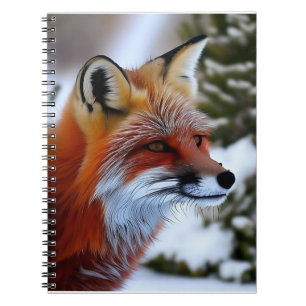 Photo of a Red Fox in the Snow Notebook