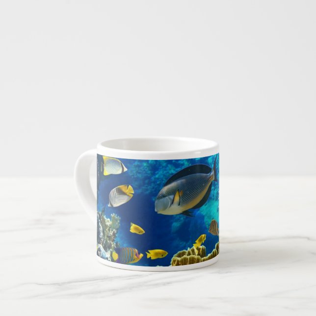 Photo of a tropical Fish on a coral reef Espresso Cup (Front Left)