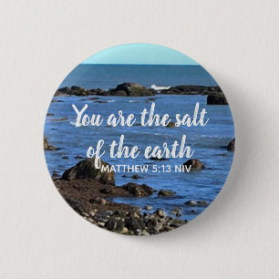 Photo of Atlantic Ocean Bible Verse Encouragement 6 Cm Round Badge
