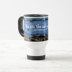 Photo of Atlantic Ocean Bible Verse Encouragement Travel Mug