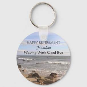 Photo of Atlantic Ocean Waves Retirement Funny Key Ring