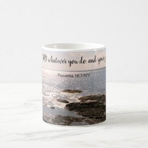 Photo of Atlantic Ocean With Bible Success Verse Coffee Mug