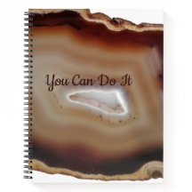 Photo of Banded Brown Agate You Can Do It Text