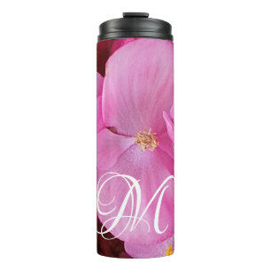 Photo of Beautiful Bright Pink Impatiens Floral Thermal Tumbler