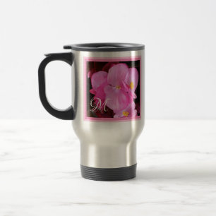Photo of Beautiful Bright Pink Impatiens Floral Travel Mug