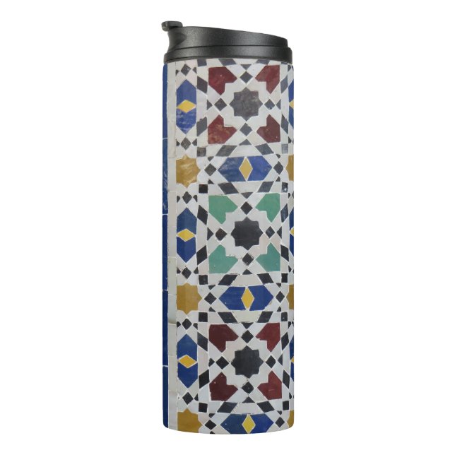 photo of beautiful Moroccan mosaic tiles Thermal Tumbler (Rotated Right)