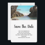 Photo of Bermuda Coast & Tropical Sea Save The Date<br><div class="desc">Save the date card with a scenic photograph featuring Bermuda's tropical coast. Big jagged rocks contrast with the bright turquoise sea.</div>