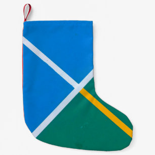 Photo of blue and green pavement small christmas stocking