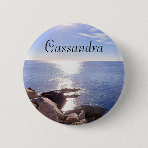 Photo of Blue Ocean Custom Name 6 Cm Round Badge
