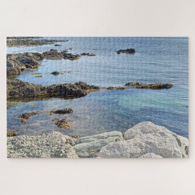 Photo of Blue Ocean Shore Nature's Outdoor Beauty Jigsaw Puzzle (Horizontal)