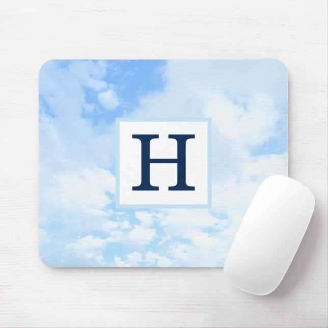 Photo of Blue Sky Elegant Single Initial Mouse Mat (With Mouse)