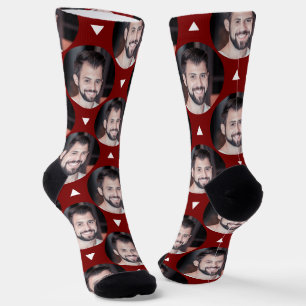 Photo of Boyfriend for Girlfriend Deep Red Fun Socks