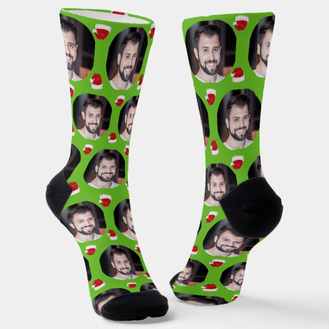 Photo of Boyfriend For Girlfriend Green Christmas  Socks (Angled)