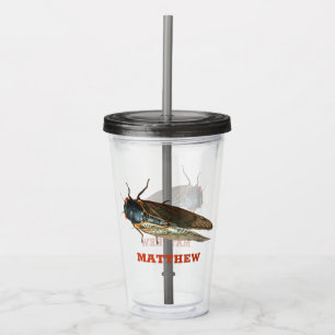 Photo of Cicada Bug, Insect Personalised Acrylic Tumbler