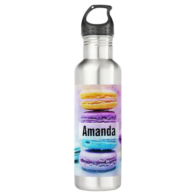 Photo of Colourful Delicious Macarons 710 Ml Water Bottle (Front)