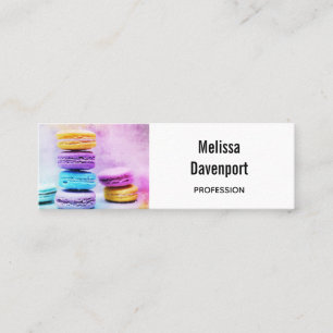 Photo of Colourful Delicious Macarons Mini Business Card