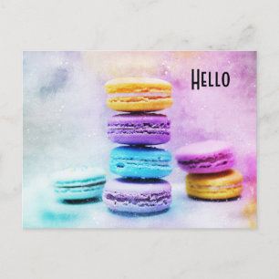 Photo of Colourful Delicious Macarons Postcard