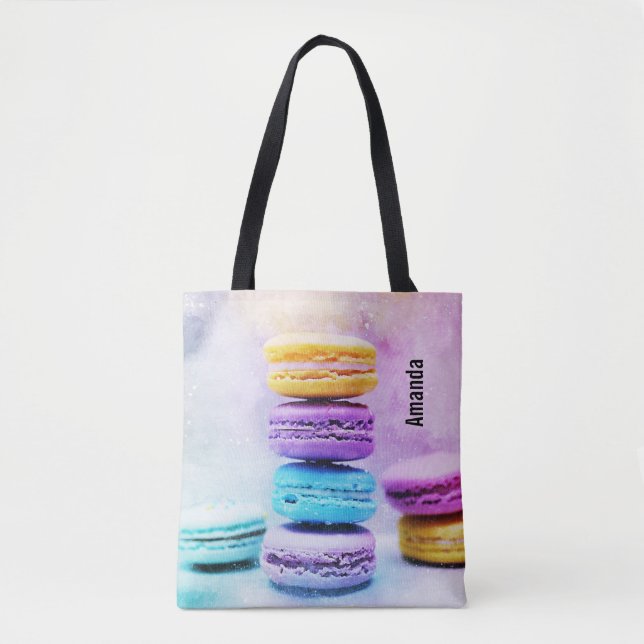 Photo of Colourful Delicious Macarons Tote Bag (Front)