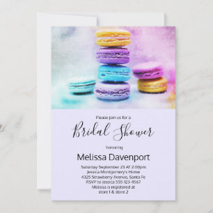 Photo of Colourful Macarons Bridal Shower Invitation