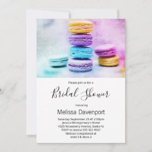 Photo of Colourful Macarons Bridal Shower Invitation