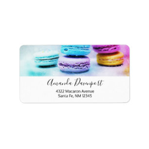 Photo of Colourful Macarons Label