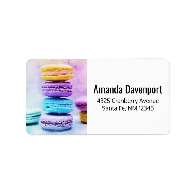 Photo of Colourful Macarons Label (Front)