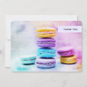 Photo of Colourful Macarons Thank You Card