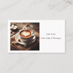 Photo of cup of coffee business card