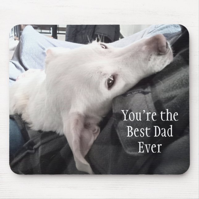 Photo of Cute Dog Best Dad Ever Mouse Mat (Front)