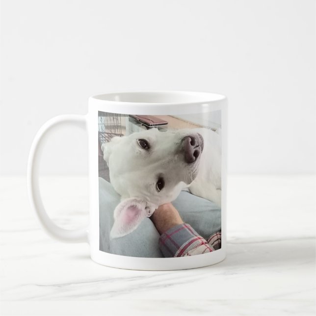 Photo of Cute Dog Best Dad Pal Ever Blue Denim Coffee Mug (Left)