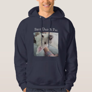 Photo of Cute Dog Best Dad Pal Ever Blue Denim Hoodie