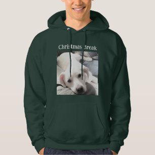 Photo of Cute Dog Christmas Break Green Hoodie