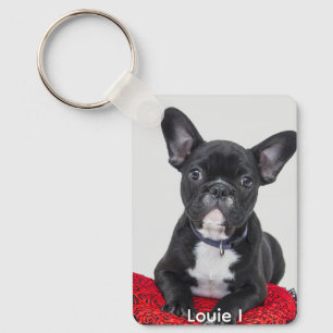 Photo of Cute Louie I Black French Bulldog Key Ring