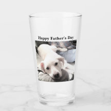 Photo of Cute White Dog Hanging Out with Dad