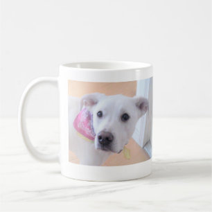 Photo of Cute White Puppy Dog With Sweet Eyes Coff Coffee Mug